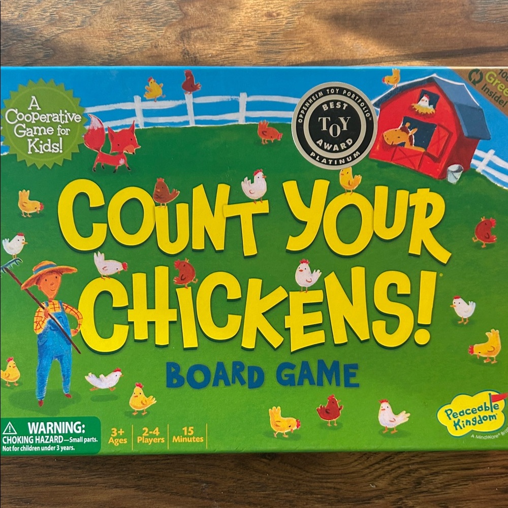 Count Your Chickens Board Game - Green and Yellow